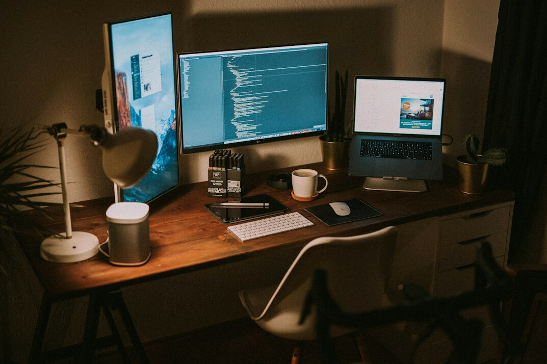 mystery writer desk setup